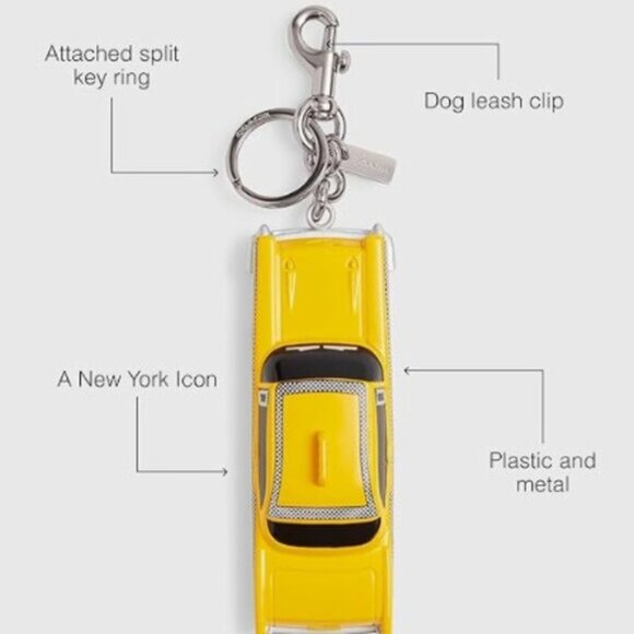 Coach Large New York Taxi Bag Charm - Picture 3 of 10